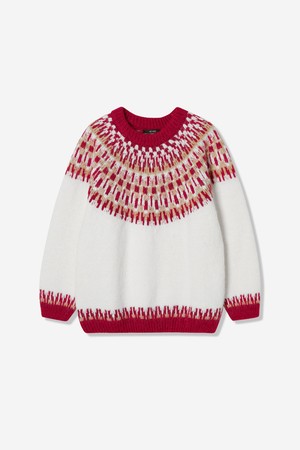 여성 노르딕 패턴 풀오버 니트(HBALKA2)