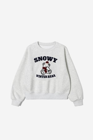 여성 자수 곰돌이 라운드넥 티셔츠(HBALT55)