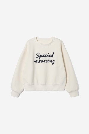 여성 플란넬 레터링 자수 라운드넥 티셔츠(HBALT56)