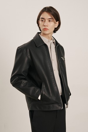 남성 페이크 레더 트러커 점퍼(HB9LE01)