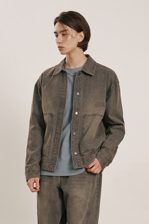 남성 더블 포켓 데님 셔켓(HB9DJ06)