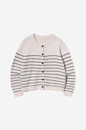 여성 베이직 스트라이프 니트 카디건(UBAGD55)