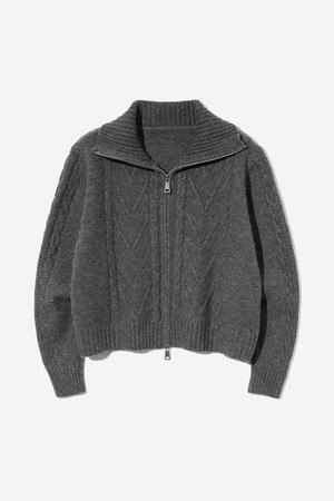 여성 하이넥 니트 집업(UBBGD54)