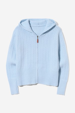 여성 데일리 니트 후드 집업(UBAGD53)