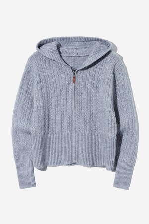 여성 데일리 니트 후드 집업(UBAGD53)