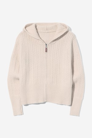 여성 데일리 니트 후드 집업(UBAGD53)