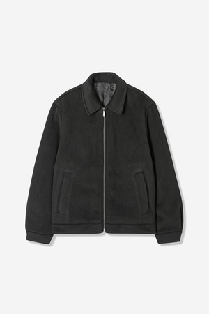 남성 폴리브러쉬 베이직 집업 블루종(HBAUJ40)