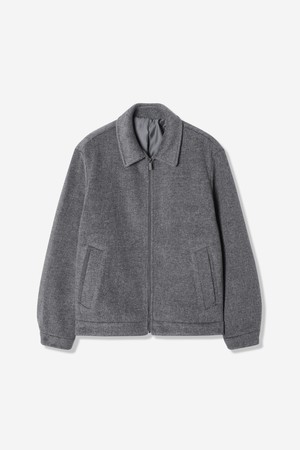 남성 폴리브러쉬 베이직 집업 블루종(HBAUJ40)