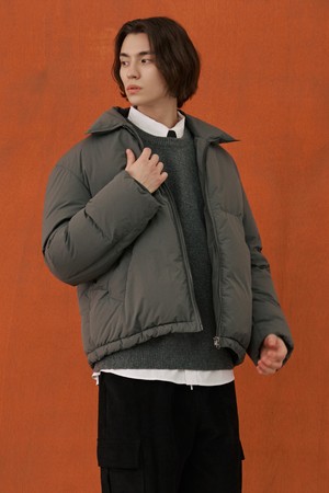 남성 카라형 심플 숏푸퍼 패딩(HBBDO01)