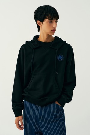 남녀공용 프레피 씰로고 에프터후디[BLACK](UBALT41_39)