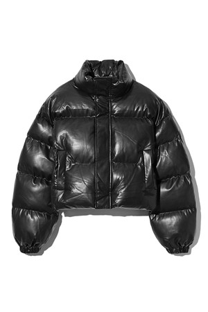 여성 글로시 숏 푸퍼 패딩[BLACK](UBCUJ51_39)