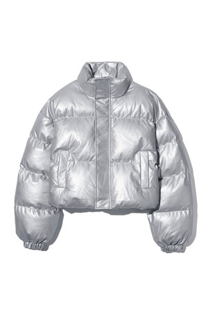 여성 글로시 숏 푸퍼 패딩[SILVER](UBCUJ51_90)