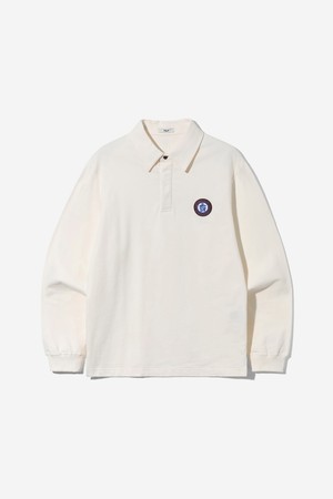 남녀공용 프레피 씰로고 긴팔 폴로셔츠[CREAM](UB9LT35_21)