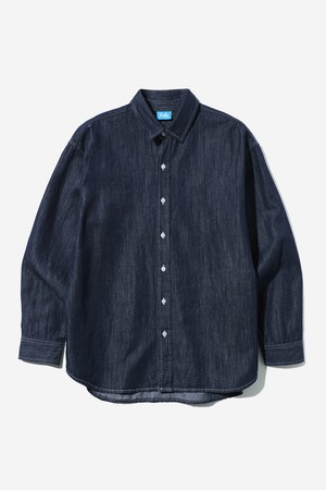 남녀공용 데님 오버핏 투포켓 셔츠[DK-INDIGO](UB9LS70_07)