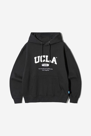 [UCLA] 남녀공용 UCLA 스몰로고 플리스 기모 후드티[BLACK](UC1LTK2_39)
