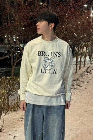 남녀공용 UCLA 하트 로고 스웻셔츠[IVORY](UBRLTA6_22)