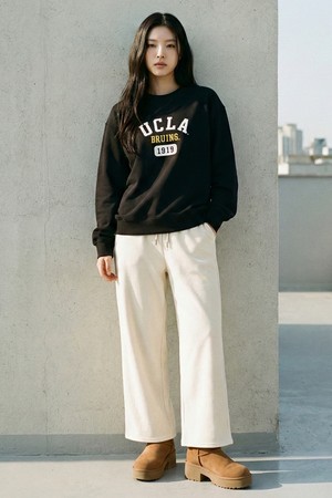 남녀공용 UCLA1919 라운드 스웻셔츠[BLACK](UBRLTA7_39)