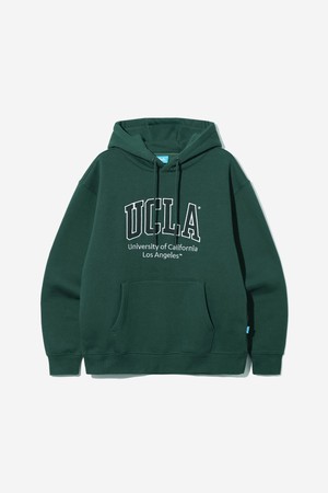 남녀공용 UCLA 베이직 로고 기모 후드티[DK-GREEN](UC2LTK7_68)