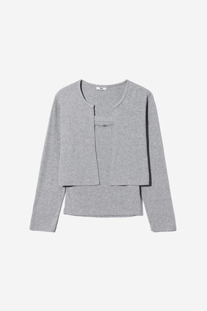 여성 베이직 앰블런 나시 가디건 세트[M-GREY](UC3GDC1_51)