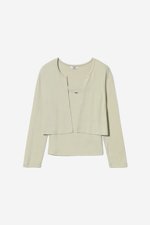 여성 베이직 앰블런 나시 가디건 세트[MINT](UC3GDC1_61)