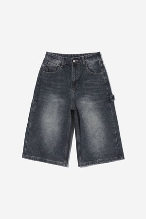 여성 카펜터 버뮤다 와이드 데님팬츠[DP-INDIGO](UC3DHC1_08)