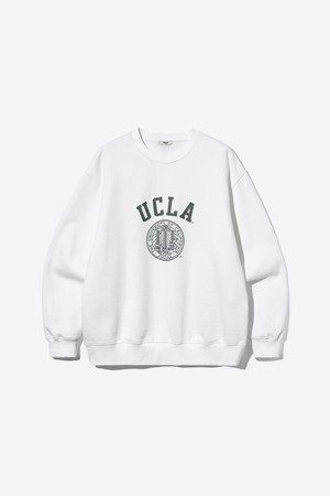 남녀공용 UCLA 컬리지 심볼 맨투맨[WHITE](UC2LT21_31)
