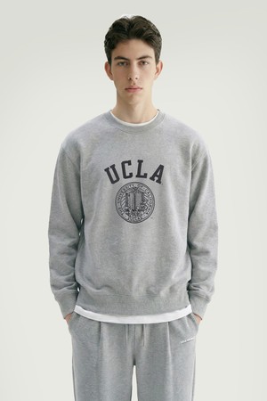 남녀공용 UCLA 컬리지 심볼 맨투맨[M-GREY](UC2LT21_51)