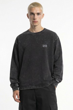 남녀공용 인디고 워싱 긴팔 티셔츠[DK-GREY](UC3LT20_36)