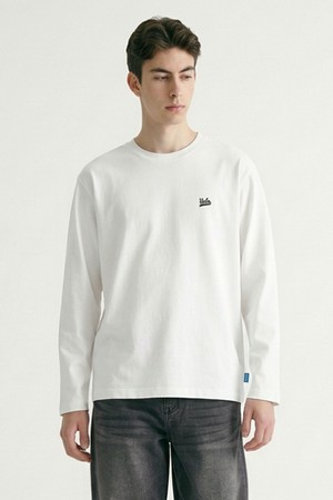 남녀공용 엠브로이더리 UCLA 스몰로고 긴팔 티셔츠[WHITE](UCRLT93_31)