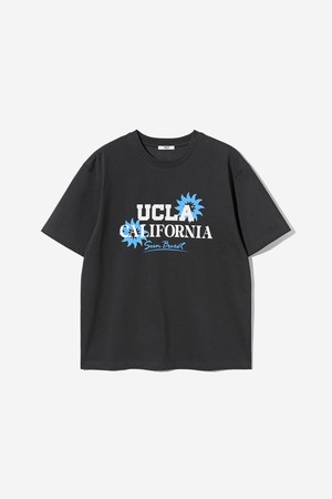 남녀공용 UCLA 레트로 썬 아트워크 반팔 티셔츠[BLACK](UC6ST90_39)
