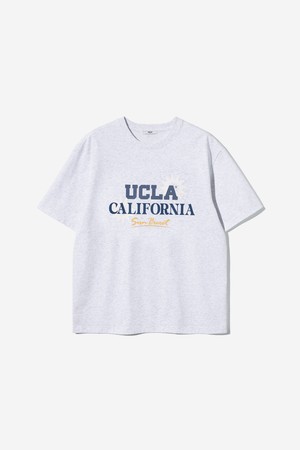 남녀공용 UCLA 레트로 썬 아트워크 반팔 티셔츠[M-GREY](UC6ST90_51)
