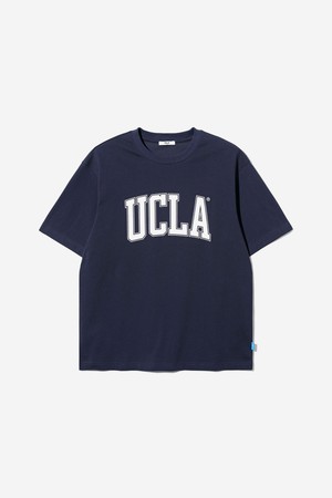 남녀공용 UCLA 더블 라인 아치 로고 티셔츠[NAVY](UC6STA1_45)