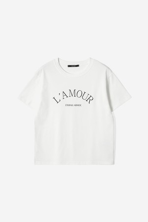 여성 L'A MOUR 레터링 티셔츠(HC5STA3)