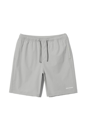 남녀공용 나일론 로고 하프 팬츠[BEIGE](UC4SP75_25)