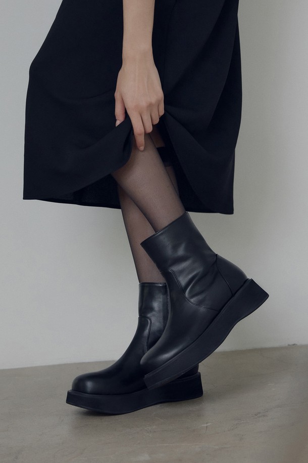 JUJUVI - 부츠/워커 - Katina Platform Boots / Black [카티나 플랫폼 부츠 / 블랙] 4CM