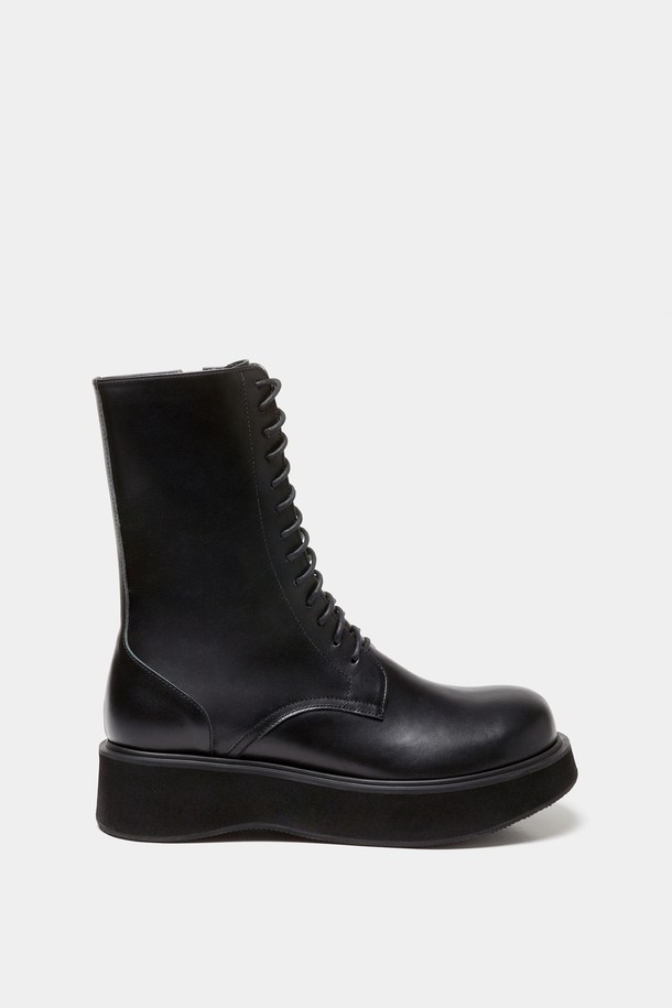 JUJUVI - 부츠/워커 - Rodni Platform Walker Boots / Black [로드니 플랫폼 워커 부츠 / 블랙] 4CM