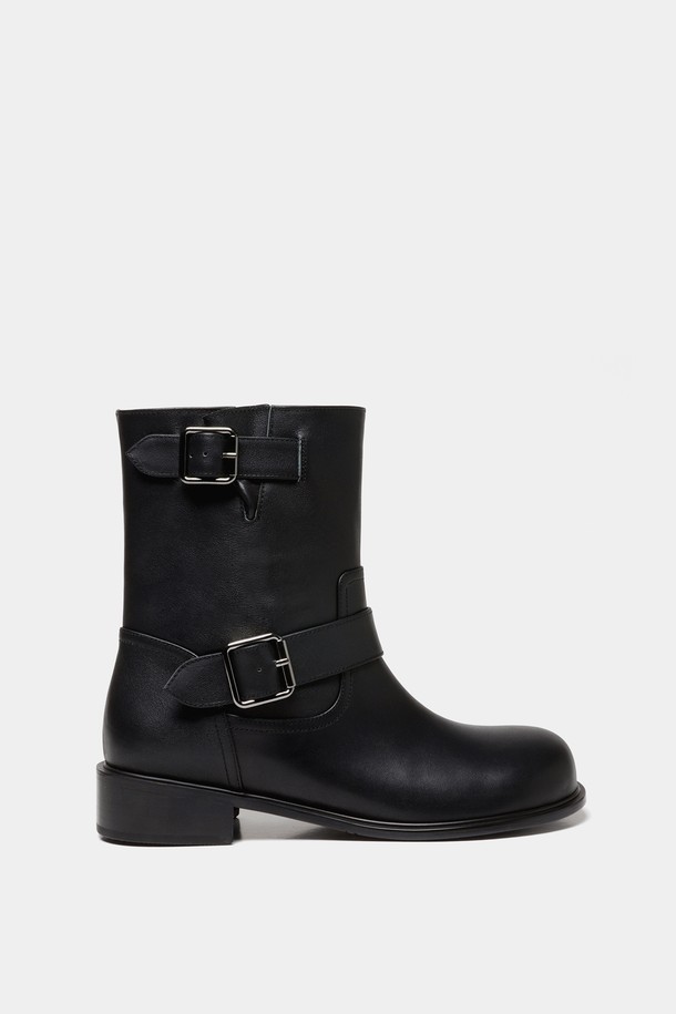 JUJUVI - 부츠/워커 - Bellus Wide Boots / Black [와이드핏 통부츠 / 블랙] 3CM