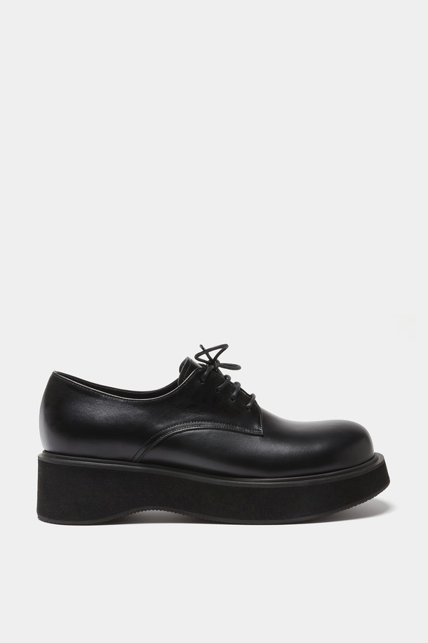 JUJUVI - 로퍼 - Derby platform shoes / black [더비 플랫폼 슈즈 / 블랙] 4CM