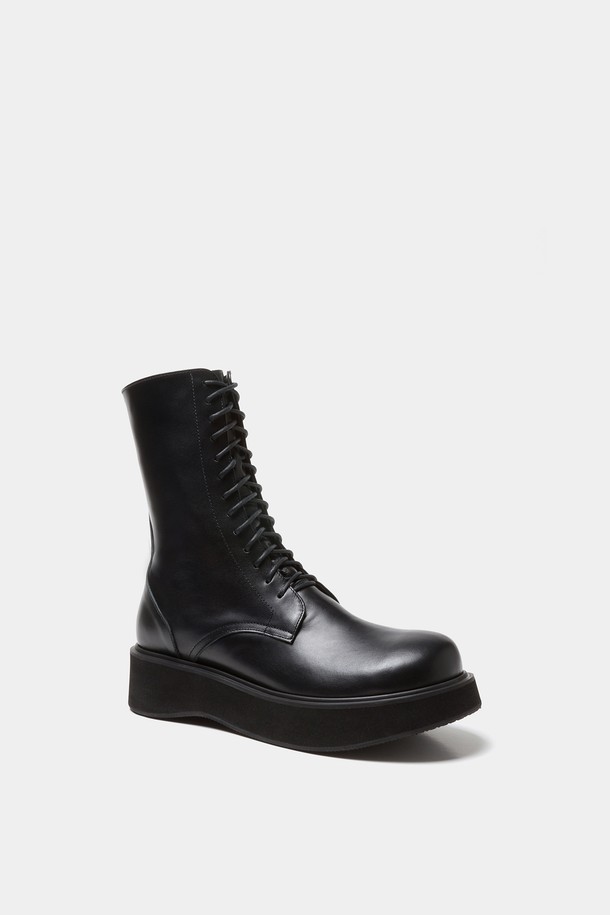 JUJUVI - 부츠/워커 - Rodni Platform Walker Boots / Black [로드니 플랫폼 워커 부츠 / 블랙] 4CM