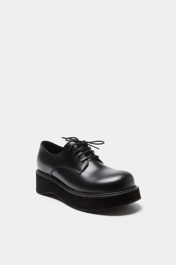 JUJUVI - 로퍼 - Derby platform shoes / black [더비 플랫폼 슈즈 / 블랙] 4CM