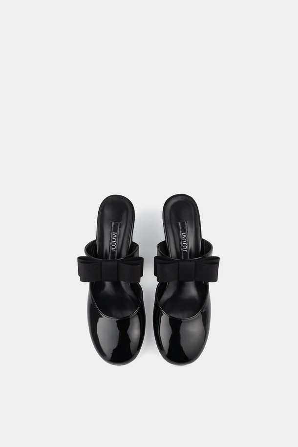 JUJUVI - 슬리퍼/뮬 - Round toe ribbon mules [라운드 토 리본 뮬] (5cm)