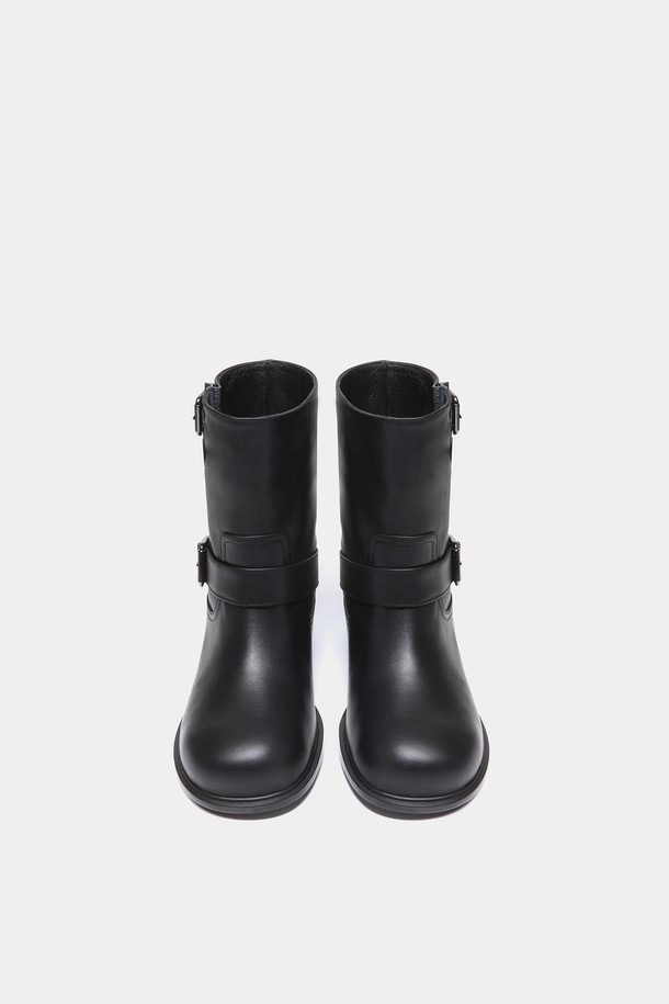 JUJUVI - 부츠/워커 - Bellus Wide Boots / Black [와이드핏 통부츠 / 블랙] 3CM