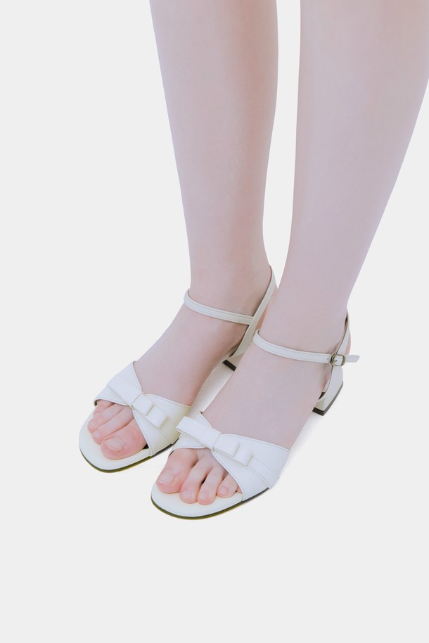 JUJUVI - 샌들 - Molly ribbon sandals [몰리 리본 샌들] (4cm)