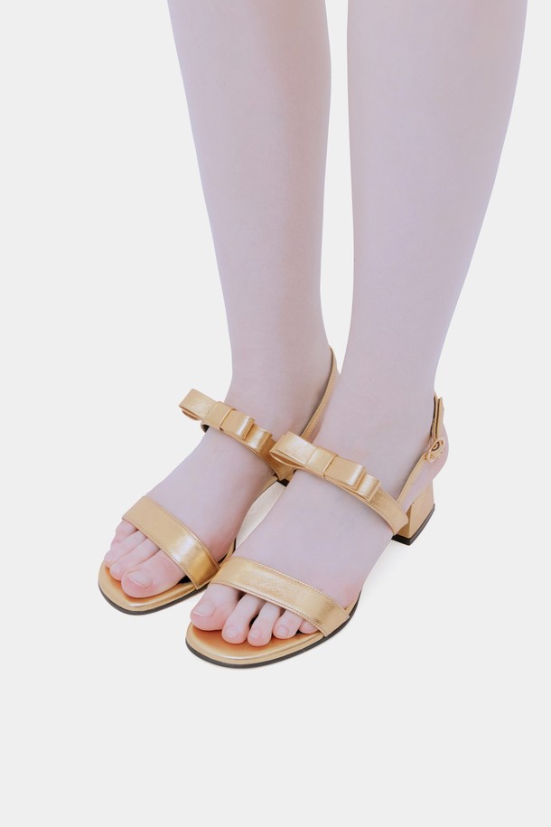 JUJUVI - 샌들 - Nora ribbon sandals [노라 리본 샌들] (4cm)