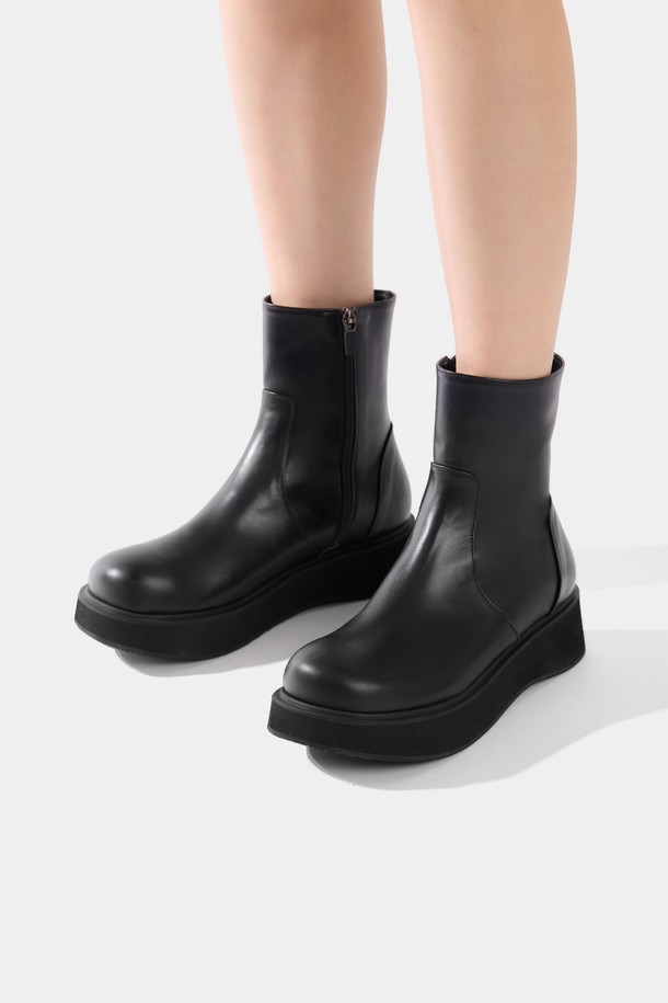 JUJUVI - 부츠/워커 - Katina Platform Boots / Black [카티나 플랫폼 부츠 / 블랙] 4CM