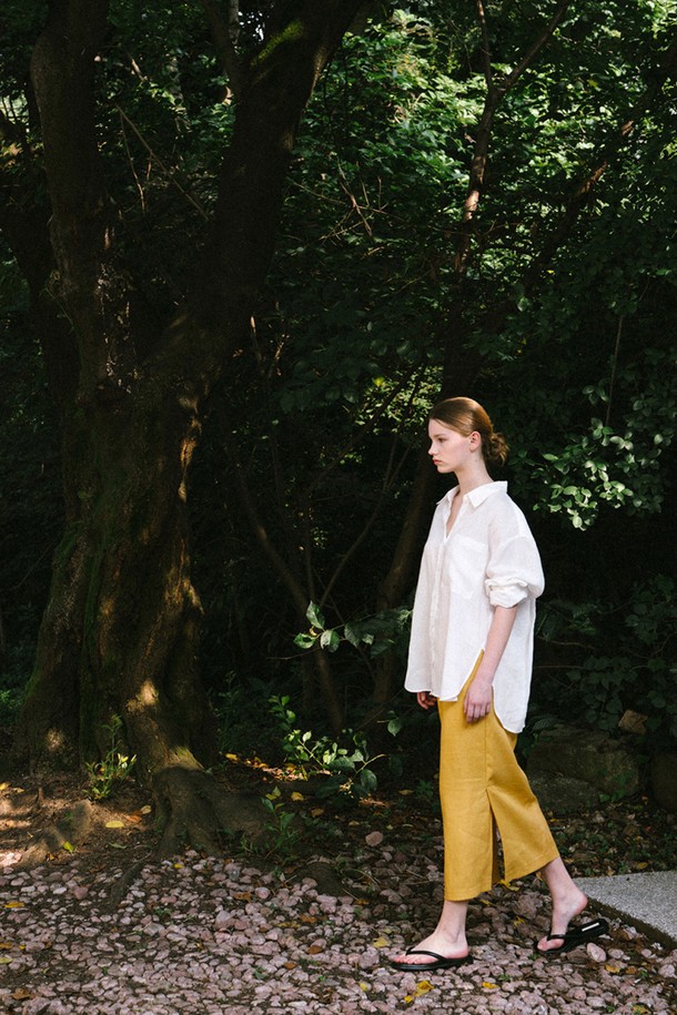 BELLEMA - 셔츠 - oversize linen shirt