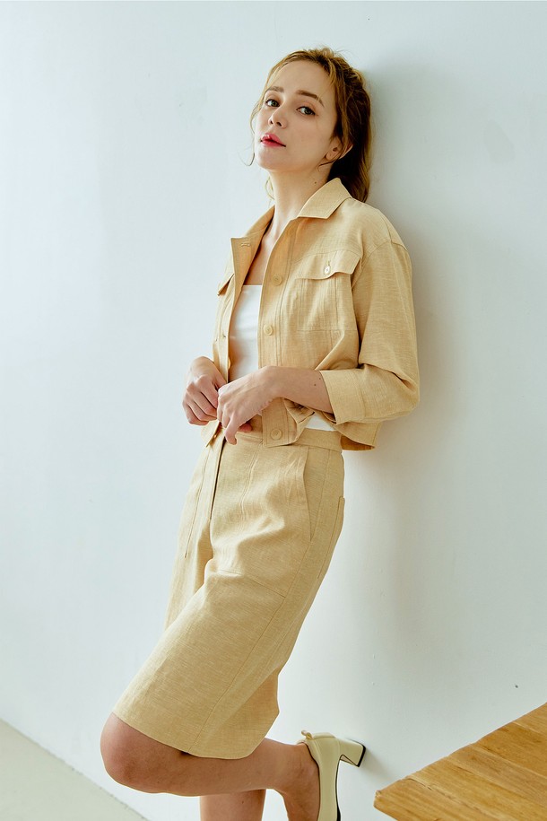 BELLEMA - 셔츠 - Linen double stitch shirt