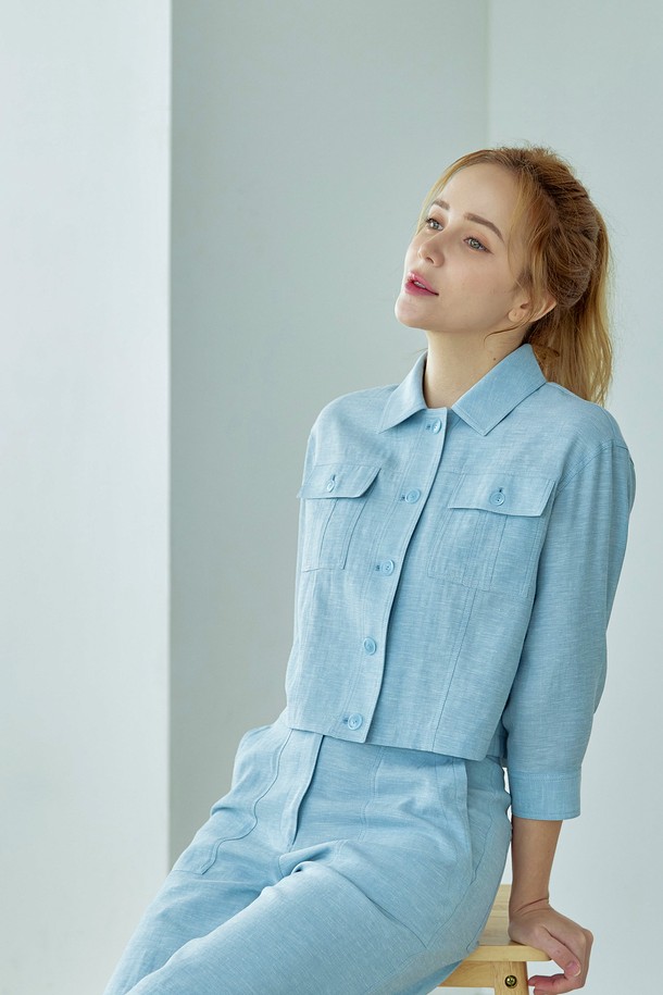 BELLEMA - 셔츠 - Linen double stitch shirt