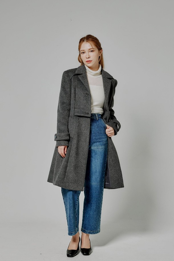 BELLEMA - 코트 - wool flared long coat