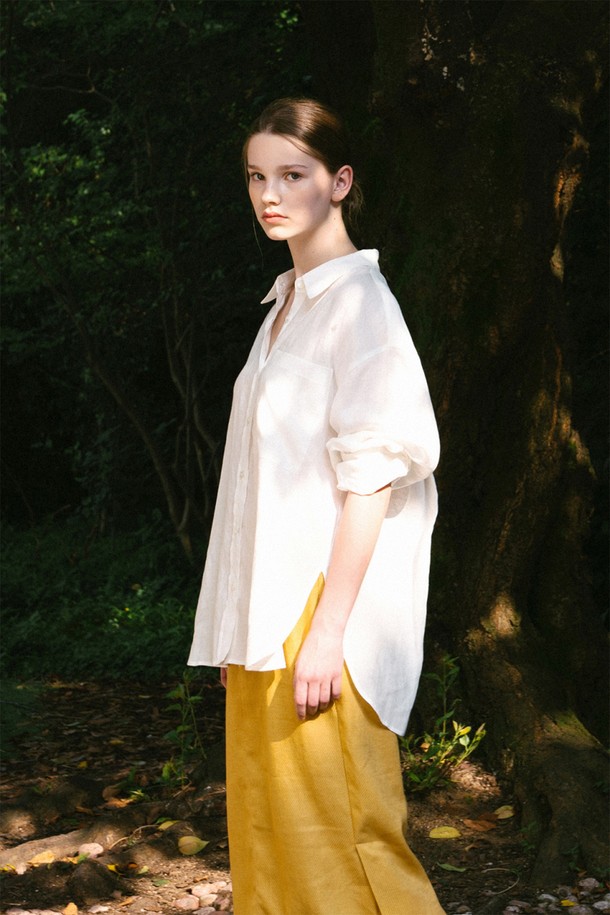 BELLEMA - 셔츠 - oversize linen shirt